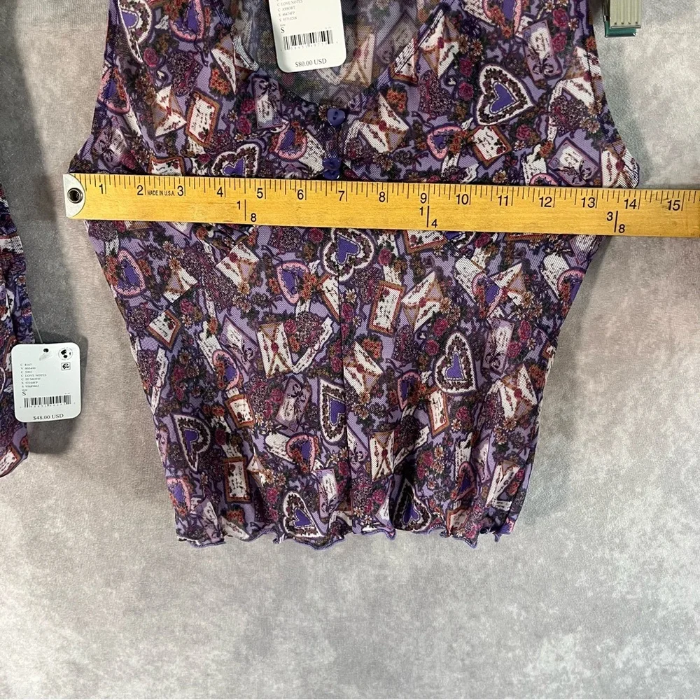 NEW‎ Intimately Free People Set Women Small Purple Only Hearts Top & Bottom $128